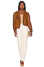 view 5 of 5 Solo Faux Leather Jacket in Toffee