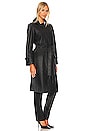 view 3 of 4 Koa Faux Leather Trench Coat in Black