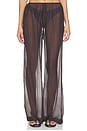 view 1 of 6 PANTALON TRANSPARENT VELMA in Chocolate Black
