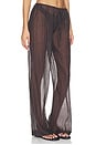 view 2 of 6 PANTALON TRANSPARENT VELMA in Chocolate Black
