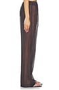 view 3 of 6 PANTALON TRANSPARENT VELMA in Chocolate Black