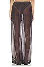 view 4 of 6 PANTALON TRANSPARENT VELMA in Chocolate Black
