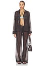 view 5 of 6 PANTALON TRANSPARENT VELMA in Chocolate Black