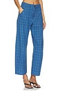 view 2 of 6 Cross Creek Plaid Pant in Vintage Blue Plaid