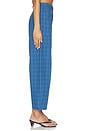 view 3 of 6 Cross Creek Plaid Pant in Vintage Blue Plaid
