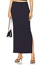 view 1 of 6 Lora Ribbed Skirt in Ink Blue