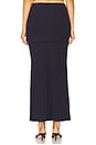 view 4 of 6 Lora Ribbed Skirt in Ink Blue