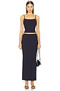 view 5 of 6 Lora Ribbed Skirt in Ink Blue