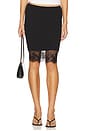 view 1 of 6 Ryder Lace Trim Ribbed Skirt in Black