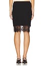 view 4 of 6 Ryder Lace Trim Ribbed Skirt in Black