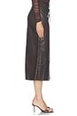 view 2 of 6 Vega Faux Leather Wrap Skirt in Brown