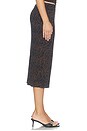 view 4 of 6 Leony Printed Rib Skirt in Chocolate Python