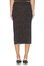 view 5 of 6 Leony Printed Rib Skirt in Chocolate Python