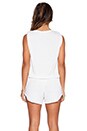 view 3 of 4 Lag Tank Romper in White