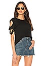 view 1 of 4 Double Cut Sleeve Tee in Black