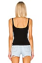 view 3 of 4 Essential Rib Scoop Tank in Black