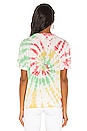 view 3 of 4 Tie Dye Jamaica Tee in Rasta Tie Dye