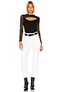 view 4 of 4 Bound Mesh Long Sleeve Top in Black