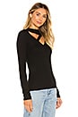 view 2 of 4 Thea Rib Long Sleeve in Black