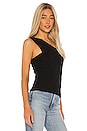 view 2 of 5 Ribbed Fara Tank in Black
