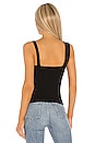 view 3 of 5 Ribbed Fara Tank in Black