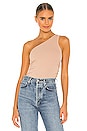 view 1 of 4 Ariel Rib One Shoulder Top in Nude