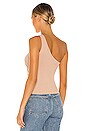 view 3 of 4 Ariel Rib One Shoulder Top in Nude