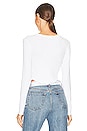 view 3 of 4 Arya Cropped Long Sleeve Top in White