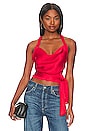 view 1 of 4 Two Way Wrap Top in Red
