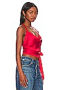 view 2 of 4 Two Way Wrap Top in Red