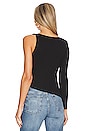 view 4 of 5 Alira Ribbed One Shoulder Top in Black