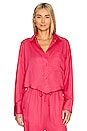view 1 of 4 Wasson Cropped Button Up Top in Hot Pink