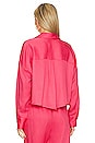 view 3 of 4 Wasson Cropped Button Up Top in Hot Pink