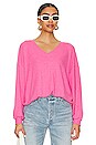 view 1 of 4 Brushed V Neck Pullover in Pink