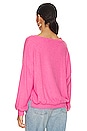 view 3 of 4 Brushed V Neck Pullover in Pink
