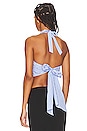 view 3 of 5 TOP HALTER ALEXIS in Blue White Stripe