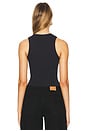 view 3 of 4 Maya Cotton Rib Tank in Black