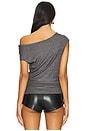 view 3 of 4 Caliste Lurex Rib Top in Black Lurex