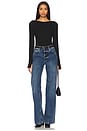 view 4 of 4 Bellina Ribbed Long Sleeve Top in Black