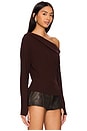 view 2 of 5 Penn Ribbed Top in Chocolate