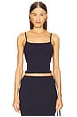 view 1 of 4 Senti Ribbed Tank in Ink Blue