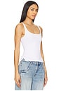 view 2 of 4 Scoop Ribbed Tank in White