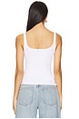 view 3 of 4 Scoop Ribbed Tank in White