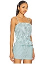 view 2 of 5 Pali Top in Teal Navy Stripe