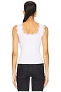 view 3 of 4 Cassidy Lace Ribbed Tank in White
