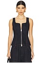 view 1 of 4 Gili Zip Tank in Undone Look Denim