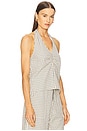 view 2 of 5 Cora Plaid Halter in Cream & Black Plaid