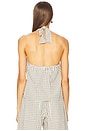 view 3 of 5 Cora Plaid Halter in Cream & Black Plaid