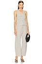 view 4 of 5 Cora Plaid Halter in Cream & Black Plaid