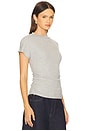 view 2 of 4 Dani Short Sleeve Top in Heather Grey